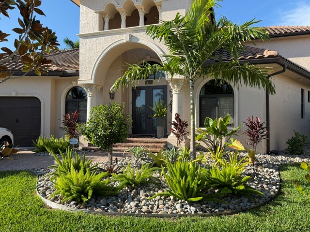 Paver walkway and home entry